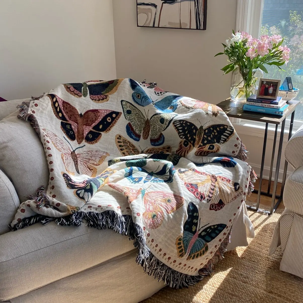 Boho Butterflies Woven Blanket for Creating the Perfect Nook