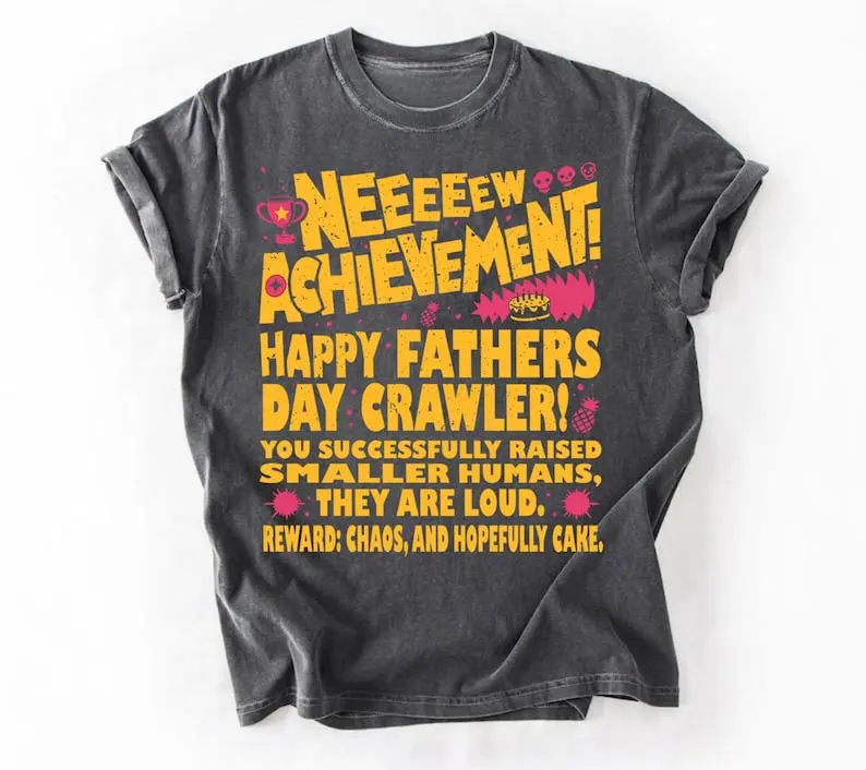 Dungeon Crawler Carl Fathers Day Comfort Colors Unisex Shirt, Dad Achievement Tee, DCC Fan Shirts, Funny LitRPG Dad Gift, Booktok tee