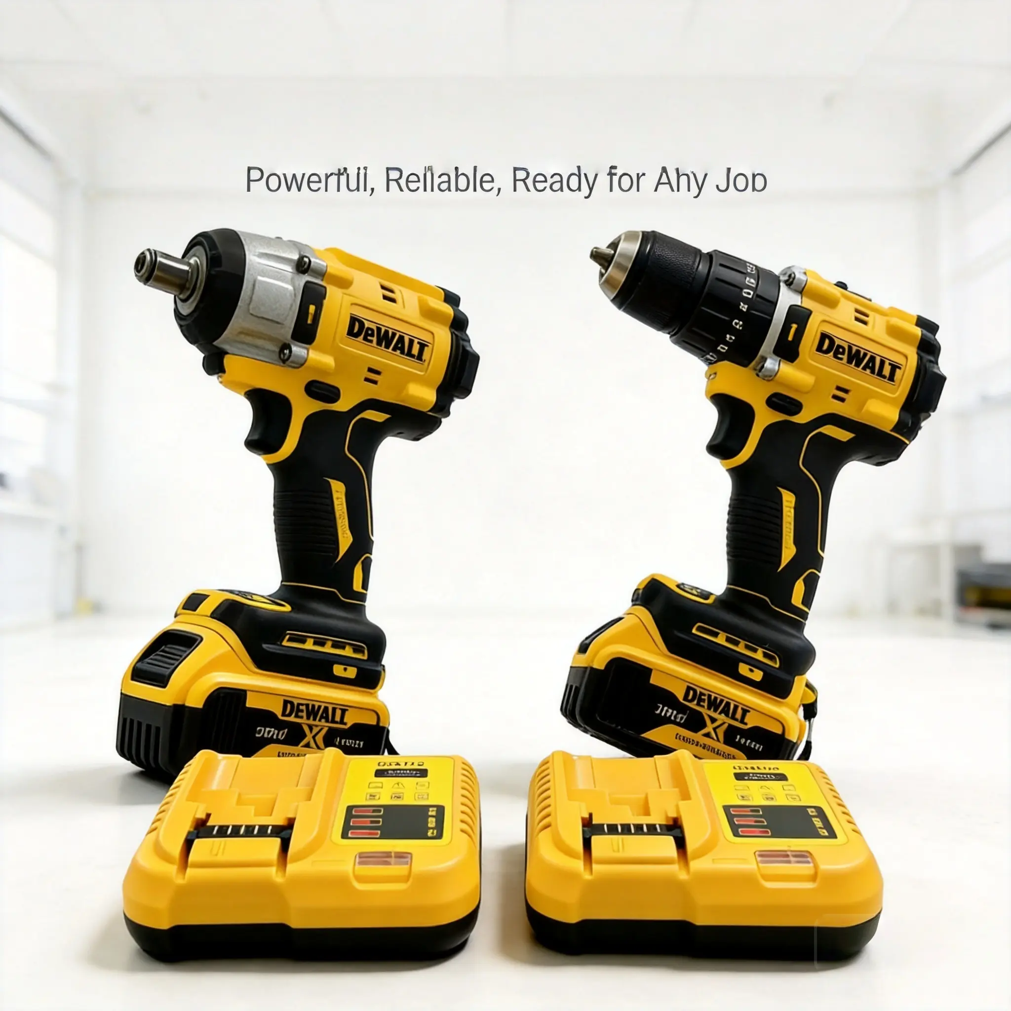 DEWALT 1Set Woodworking Carpenters & Home DIY Lovers DEWALT Impact Wrench & Hand Drill Combo,Compact Body for Deck Construction,Steel Bracket & Farm Maintenance-heavy duty impact gun,home decor power tools