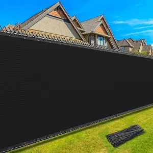 Fence Privacy Screen,6X50FT 170GSM Fence Covering Privacy with Straps & Brass Grommets,90% Privacy Blockage Mesh Shade Net for Balcony Yard Pool