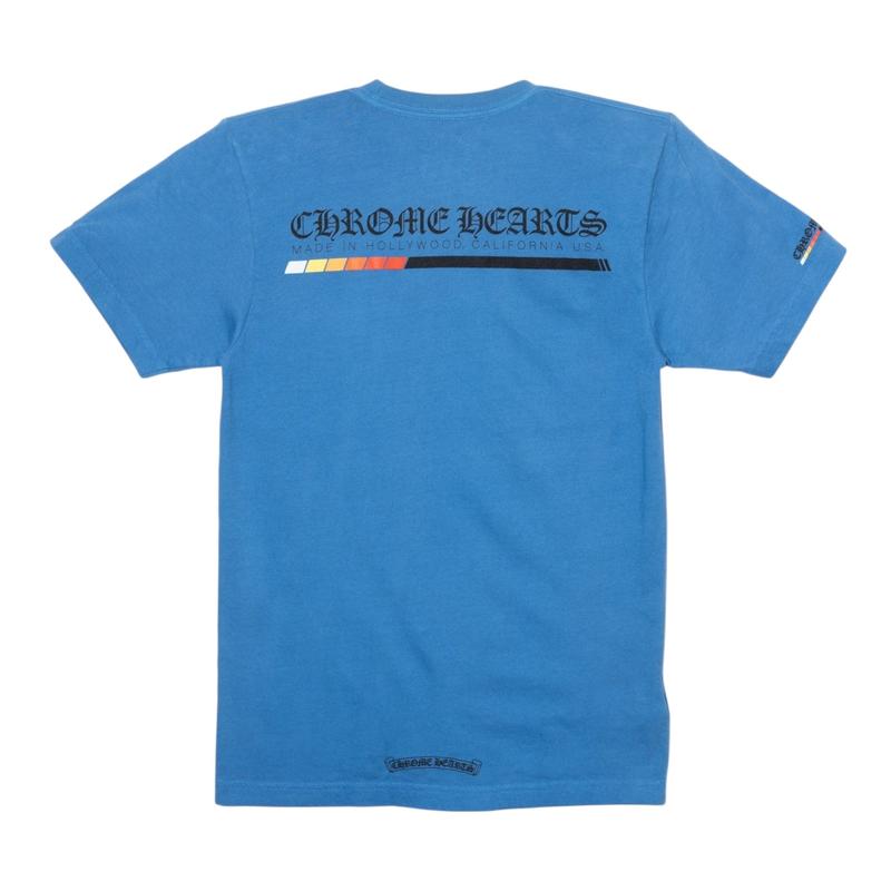 Chrome Hearts Turbo Logo Short Sleeve Tee Shirt Blue Multi