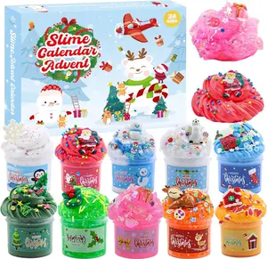 Valentine Day Gift  Slime Advent Calendar 2025, 24 Day Slime Kit Countdown to Christmas, Sensory Toy Holiday Gift for Kids Teens Girls