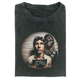 Chewbacca and Han Solo T-Shirt, Vintage Space Movie Shirt,Unisex Galaxy Shirt, Nerdy Fan Gift