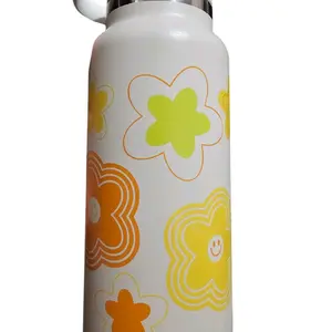 HydroFlask "Happy Days" Limited Edition 32oz Widemouth Screwtop Lid With Handle, New With Tags