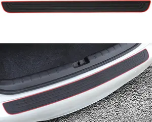 Rear Bumper Protector Guard, Bumper Guards for Cars, Universal Black Rubber Anti-Scratches/Slip Trunk Door Protective Pad, Car Accessories Trunk Anti-Collision Sticker Fit Most Vehicles