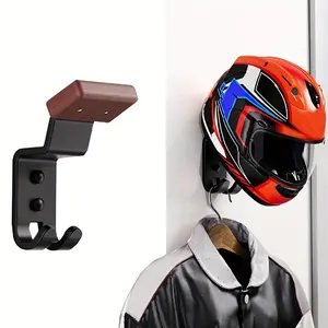 Wall Mounted Helmet Storage Rack, 1 Count Motorcycle Helmet Holder, F7 Helmet Display Rack, Home Organizer for Living Room Bedroom, Hook