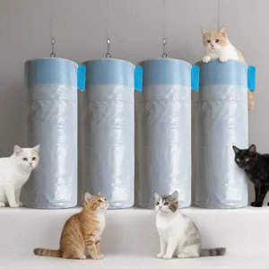 4 Rolls Cat Litter Waste Bags (80 Count) Fit for Autoscooper 11 & Neakasa M1 Top-Open Self Cleaning Cat Litter Box