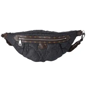 Pre-owned Louis Vuitton Nylon Belt Bags High Rise Bum Bag Blue Giant Monogram M26542 Nylon