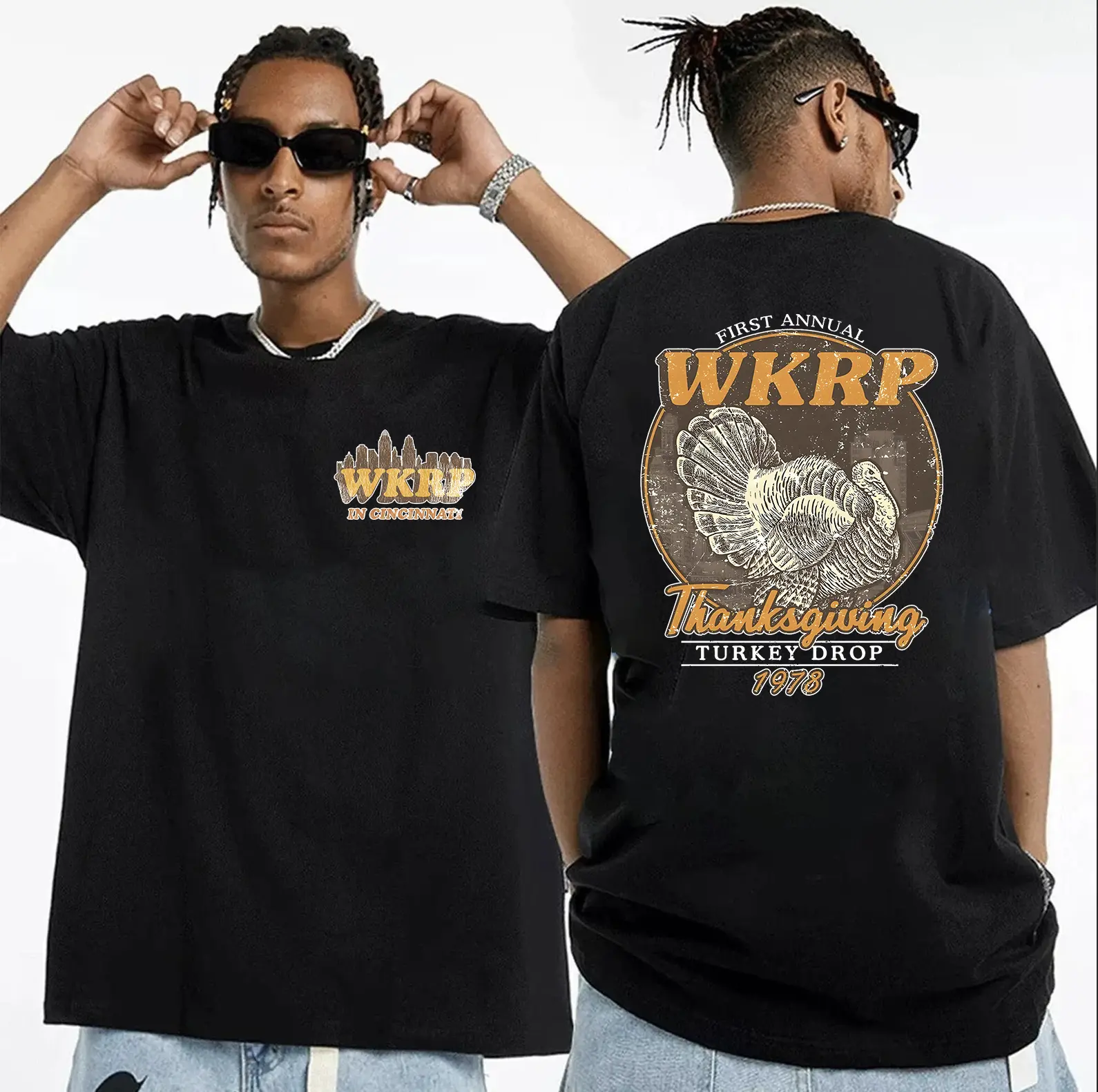 WKRP Turkey Drop TShirt, In Cincinnati Movie Sweatshirt, First Annual Thanksgiving Day Shirt, Gift for Thanksgiving Day