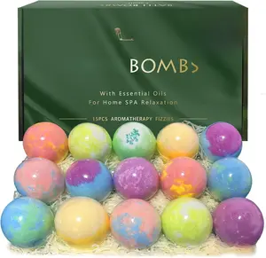 Bath Bombs for Women Gift Set, 15 Pcs Handmade Bubble Bathbombs, Shea & Coco Butter Dry Skin Moisturize, SPA Relaxing Gifts for Women & Men, Her, Girls, Wife, Birthday