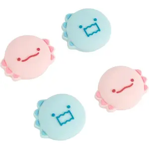 Z-RGP14 Cute Silicone Joy Con Thumb Grip Caps, Joystick Cover Compatible with Switch/OLED/Switch Lite,4PCS - Dinosaur & Axolotl