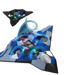 Foam remote control airplane glider hand-thrown children's electric fighter jet model toy with flight controller