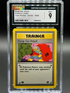 Pokemon TCG Goop Gas Attack | Team Rocket 78/82 1st Edition | CGC Graded MINT 9