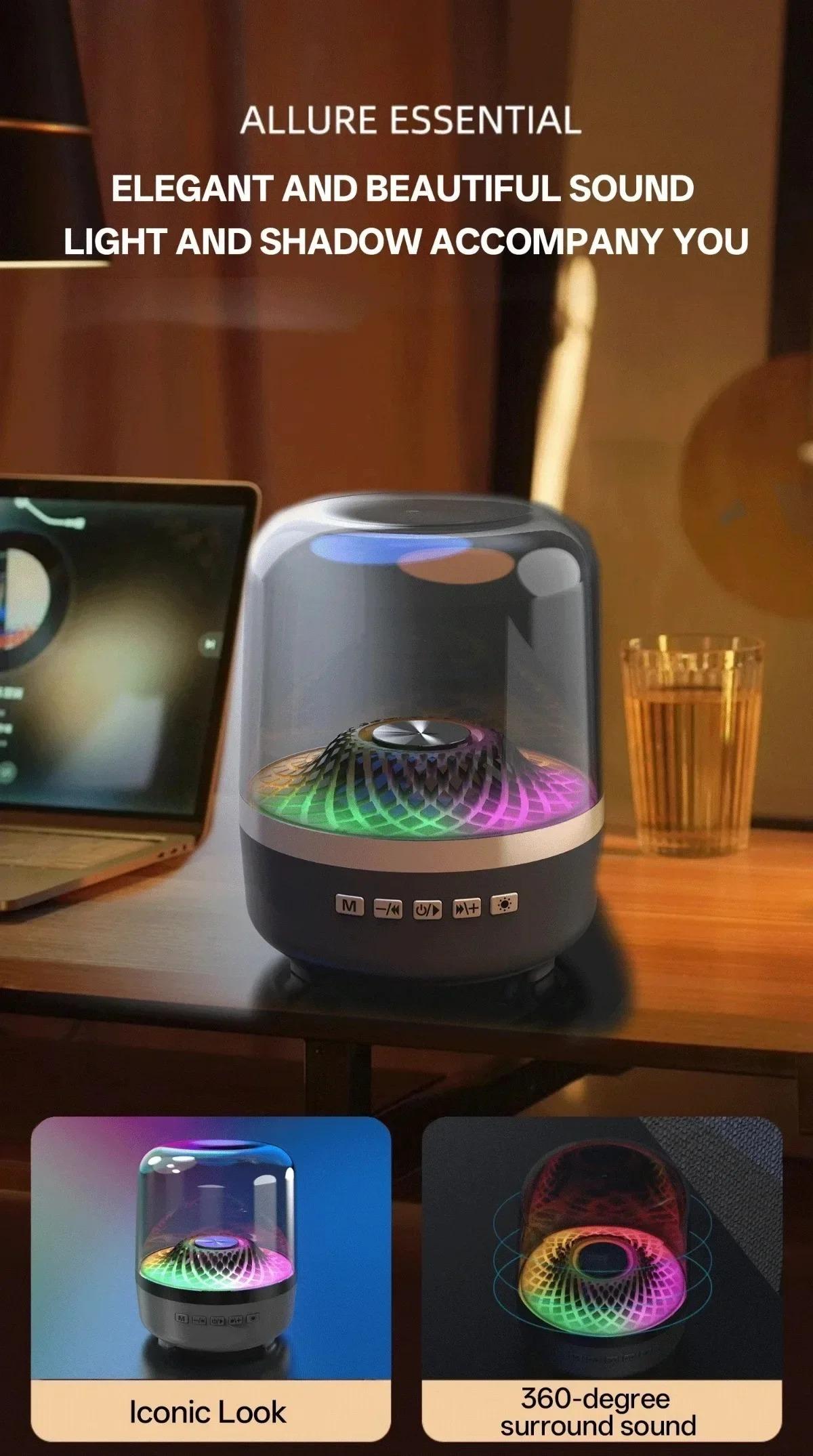RGB Breathing Light Bluetooth Speaker | Powerful Subwoofer + Hi-Fi Stereo | Gaming Room & Home Theater Essential