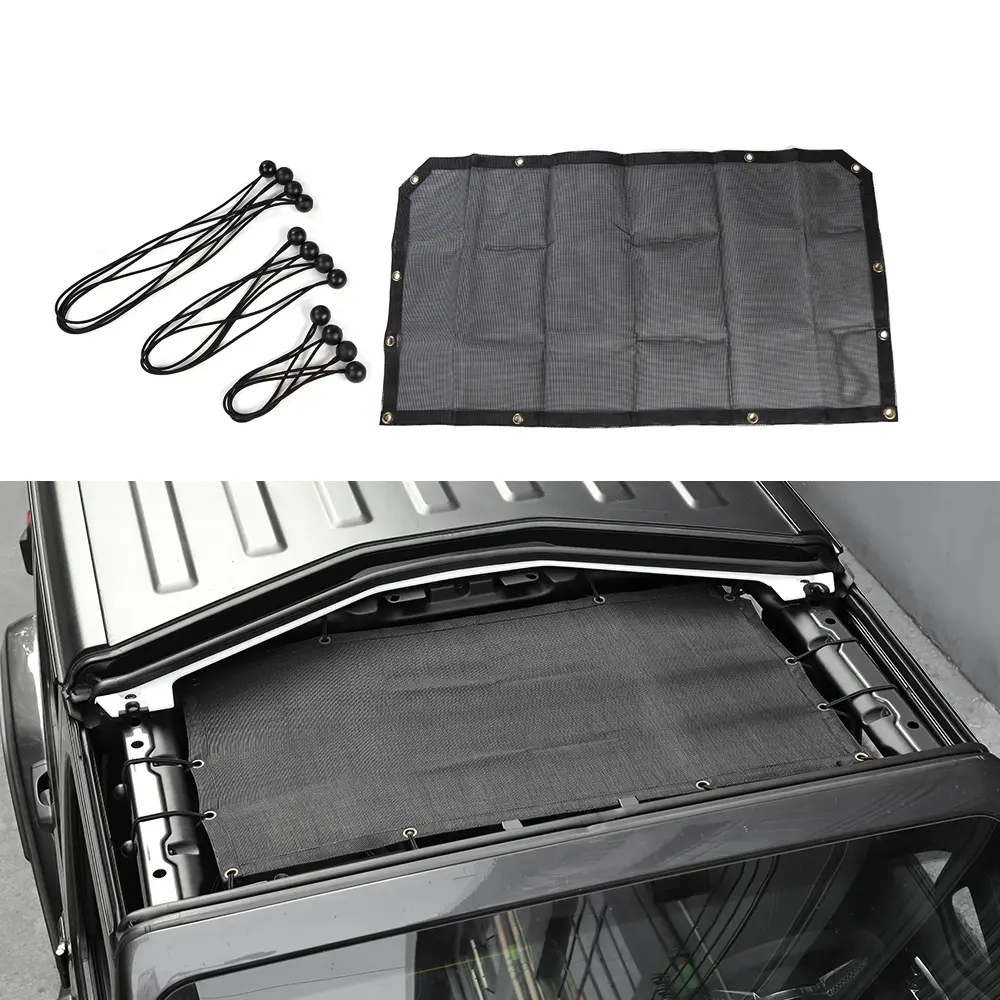 100% Brand New Front Roof Sunshade Mesh Top Cover, Useful Practical Car Accessory for Jeep Wrangler JL/Gladiator JT 2018+ at Affordable Prices, Cars Accessories Cover, Exterior Cover