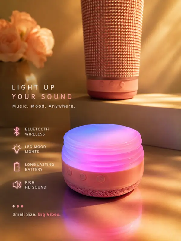 Diamond Water Tumbler with Bluetooth-Enabled LED Speaker, Reusable Kitchen Drinkware