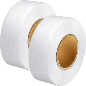 Fabric Tape 2 Rolls Hemming Adhesive Hem Iron on No-Sew Hemming Tape Pants Each 1/2 Inch (White,27 Yards Each)
