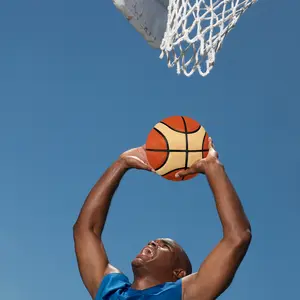 1pc Basketball,Official Regulation Size 7 (29.5 inches) High quality PU Basketball,12 Panels Laminated,Deep Channel Construction Streetball,Made for Indoor Outdoor Basketball Games (Pump Not Included)