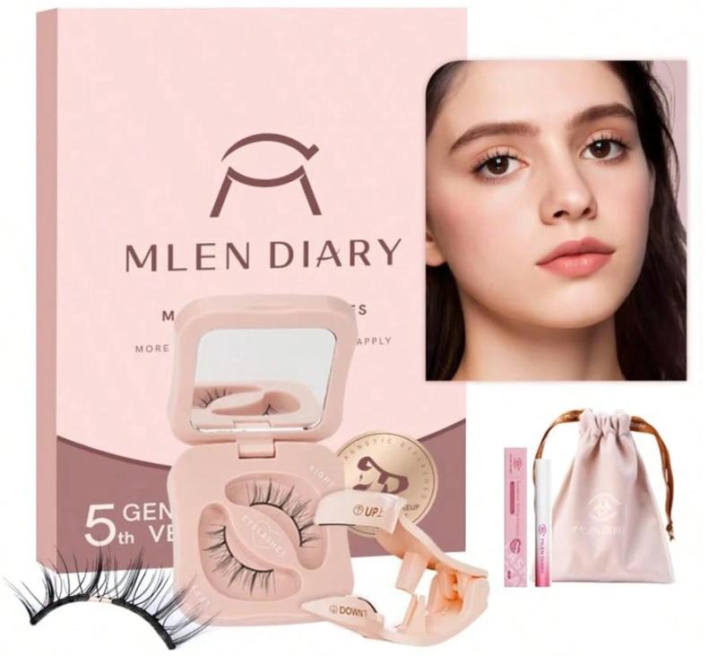 [Soft Magnetic] Magnetic Eyelash Case - Reusable Soft Magnetic Eyelashes, No Glue Or Eyeliner Needed, Waterproof, Lightweight And Natural, 10-12 Mm, Includes Pouch And Brush, Magnetic Eyelashes Are Reusable!