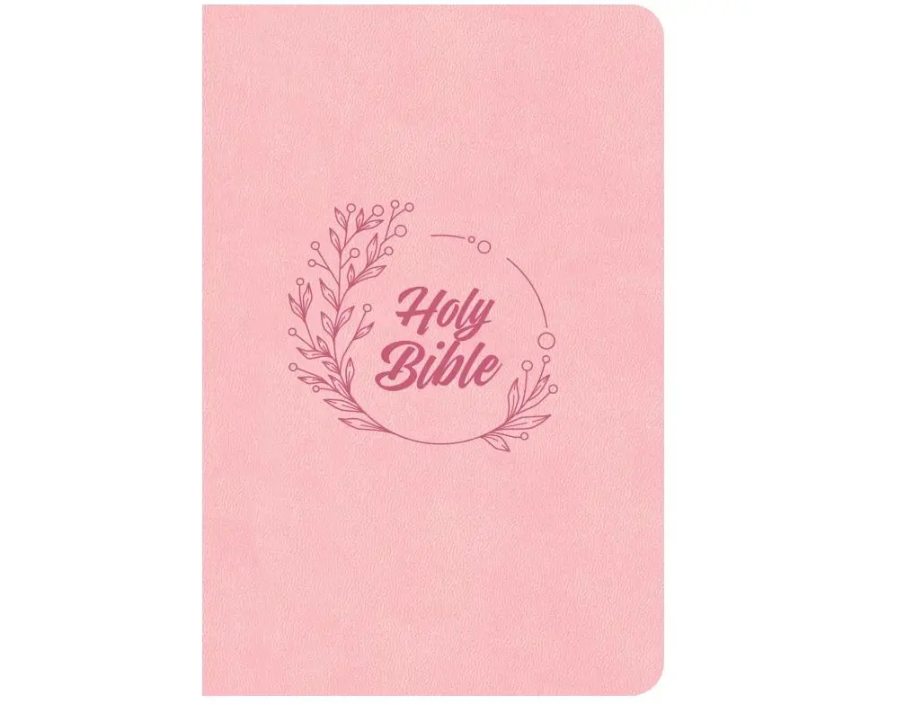 KJV Compact Bible – Value Edition (Soft Pink LeatherTouch) – Red Letter Text with Presentation Page, Sewn Binding & Full-Color Maps | Easy-to-Read MCM Type ( Imitation Leather )