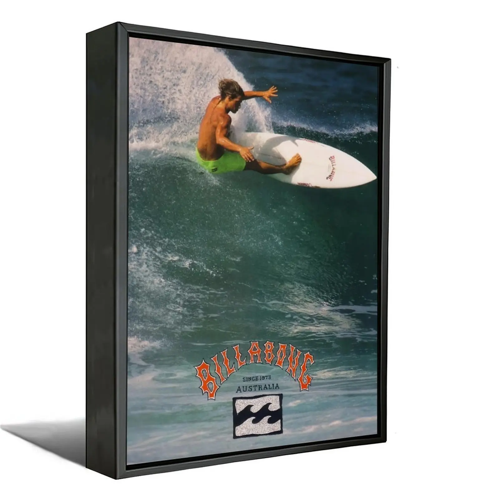 1990 Billabong Surfing Poster - Vintage Surf Print - Retro Surf Art Decor