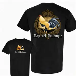 Rey del Palenque Rooster Shirt,Gamefowl Style, Game Farm Life, Spanish Gamefowl T-Shirt, Vintage Gold Frame Rooster Design, Bold Gift for Men Gallo Lovers