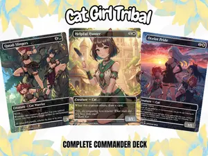 Catgirl Waifu Waifu Tribal Commander Deck – Full 100 Cards + Tokens | Proxy EDH