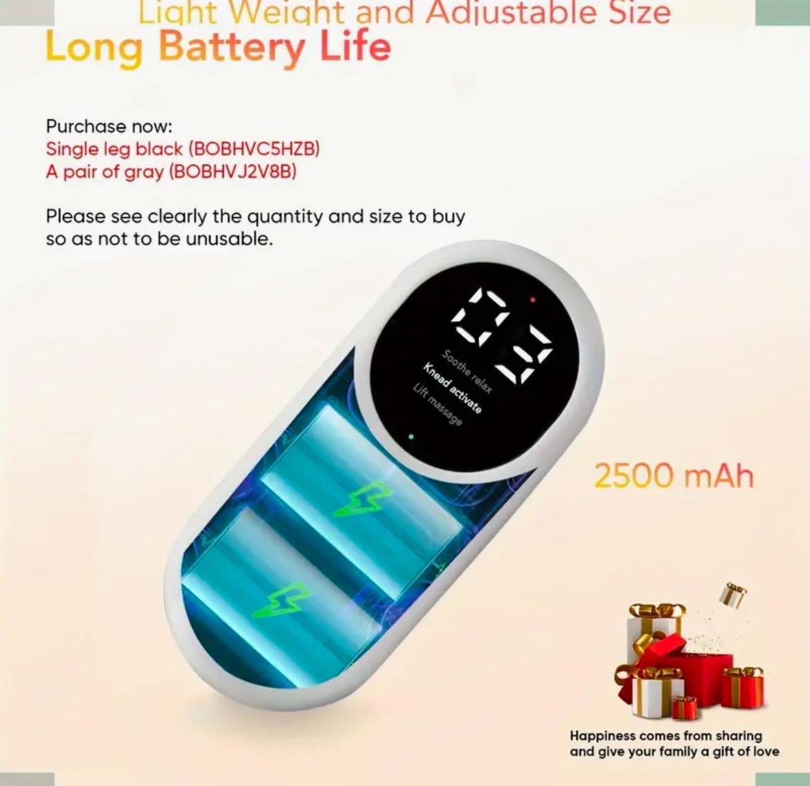 Leg Massager 2024 Enhanced Calf Air Compression Massager For Circulation And Pain Relief, Leg Massager With Heat, Relieve Fatigue, Help For Edema And Varicose Veins, Easy To Use, Muscle Relaxation, For Men/Women Home, Office Gifts Therapy Comfort