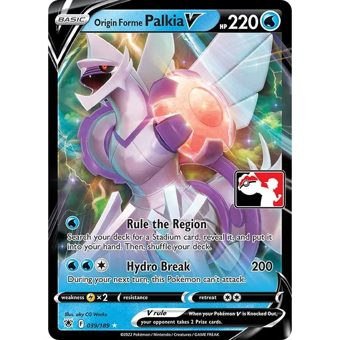 Origin Forme Palkia V - 039/189 Pokemon Prize Pack Series Cards Ultra Rare