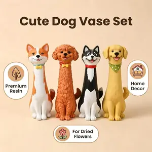 Dog-Shaped Decorative Vase - Home Tabletop Ornament, Stylish Display Piece for Home Decor Supplies