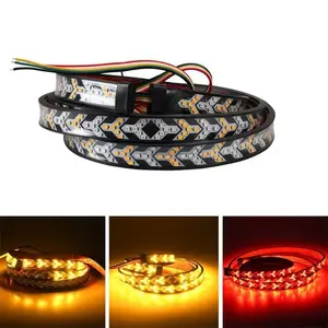 2026 Upgraded 60-Inch LED Tailgate Light Bar Strip with Fall Warning Signal, Arrow Turn Signals, IP67 Waterproof, Red & Amber Bright LEDs,Ambient Lighting Lightbar