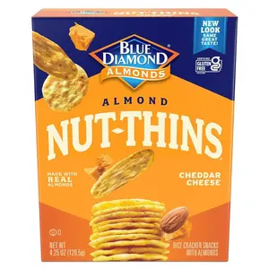 Blue Diamond Almonds Nut Thins, Cheddar Cheese, 4.25 Oz