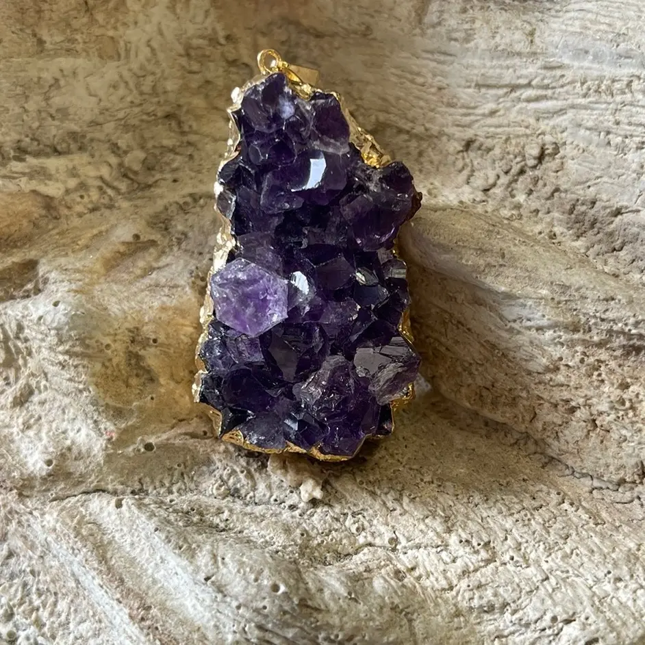 Amethyst Cluster Pendants