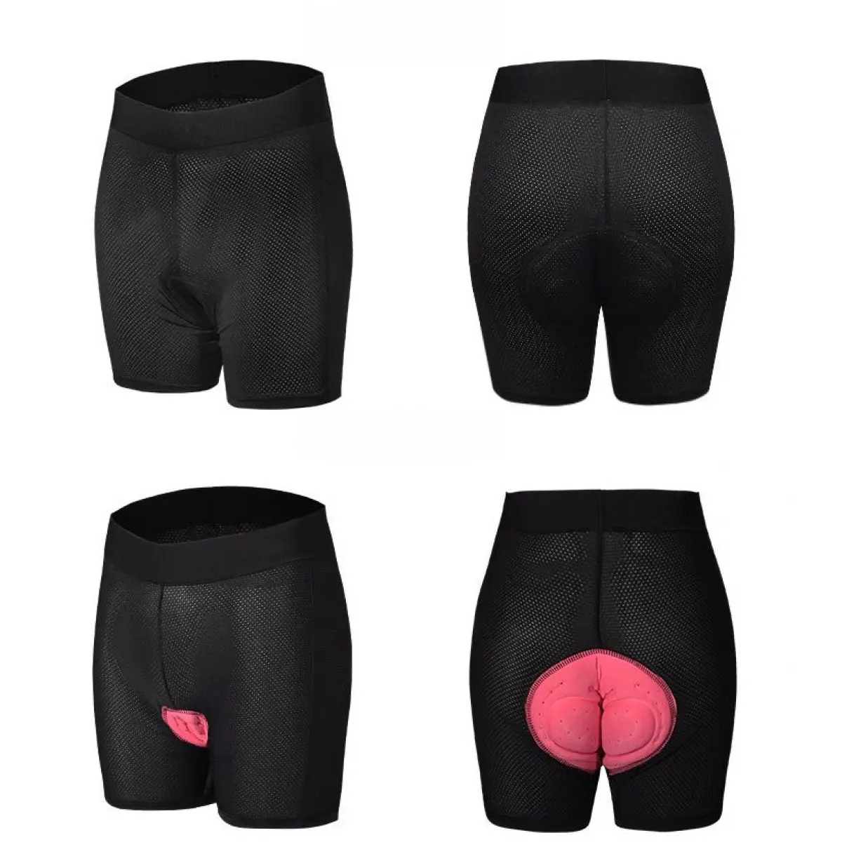 Female Padded Cycling Shorts in Quick-Dry Lycra Fabric, All Seasons Cycling Wear with Silicone Cushion for Road/Mountain Biking, Sizes S-Xl