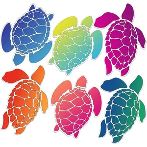 6 Pcs Magnetic Turtle Cruise Door Decorations, Sea Turtle Magnets for Cruise Ship Door, Anniversary Car Magnets Sticker, Funny Fridge Decor