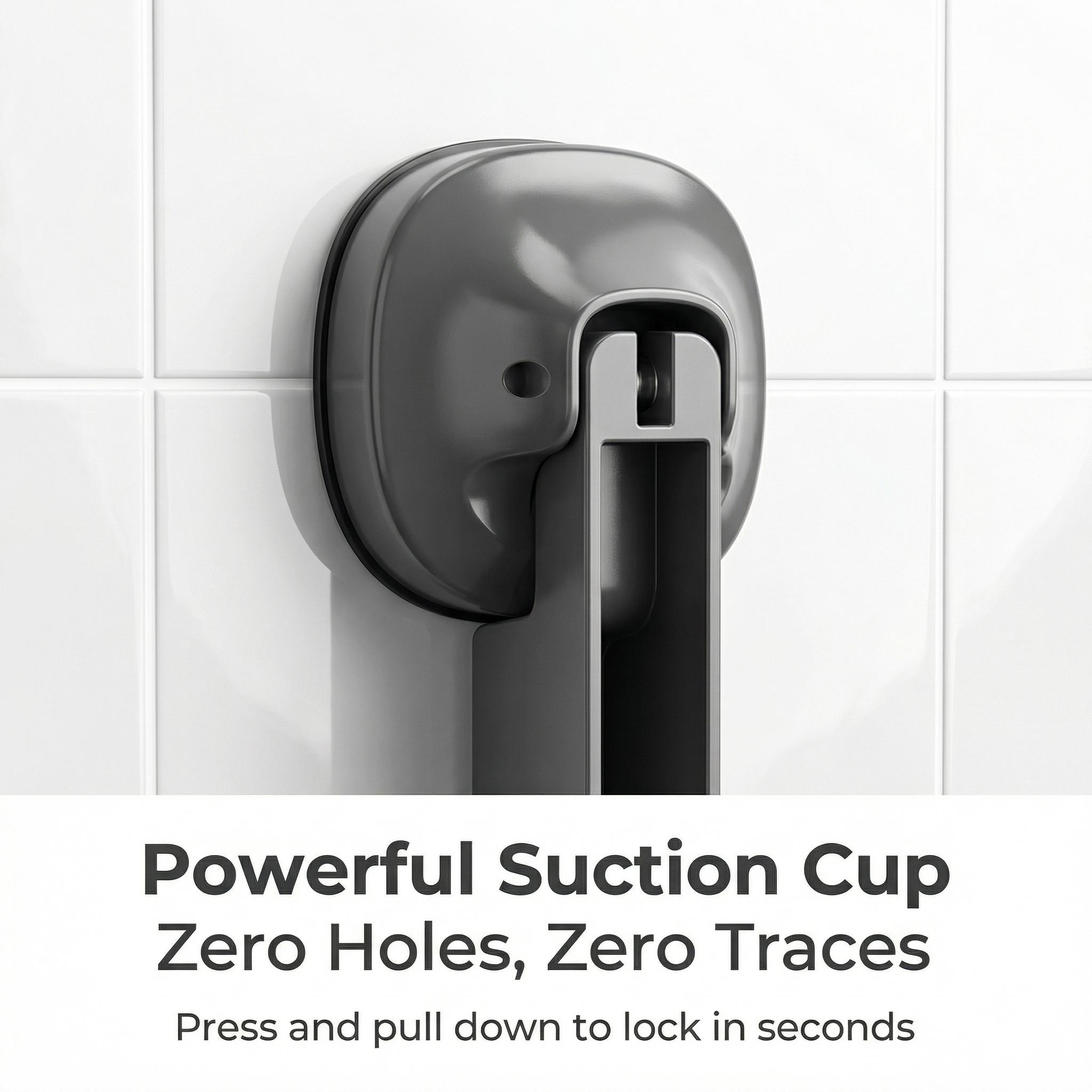 Retractable Suction Cup Clothes Drying Rack, No Drill Wall Mounted Laundry Hanger, Space Saving Foldable Clothes Holder for Laundry Room/Balcony