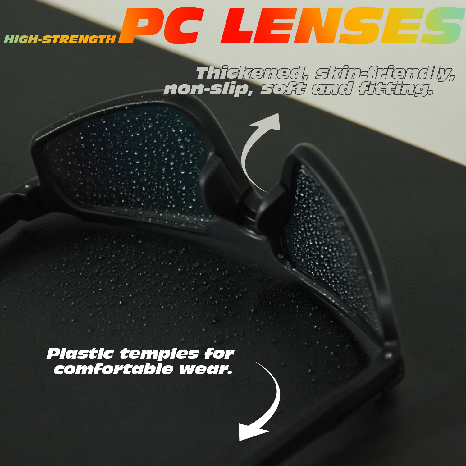 Red Mirrored Cycling Sunglasses for Men Women, Oversized PC Frame & Lens, 150mm Wide Shield Sports Glasses, UV Protection