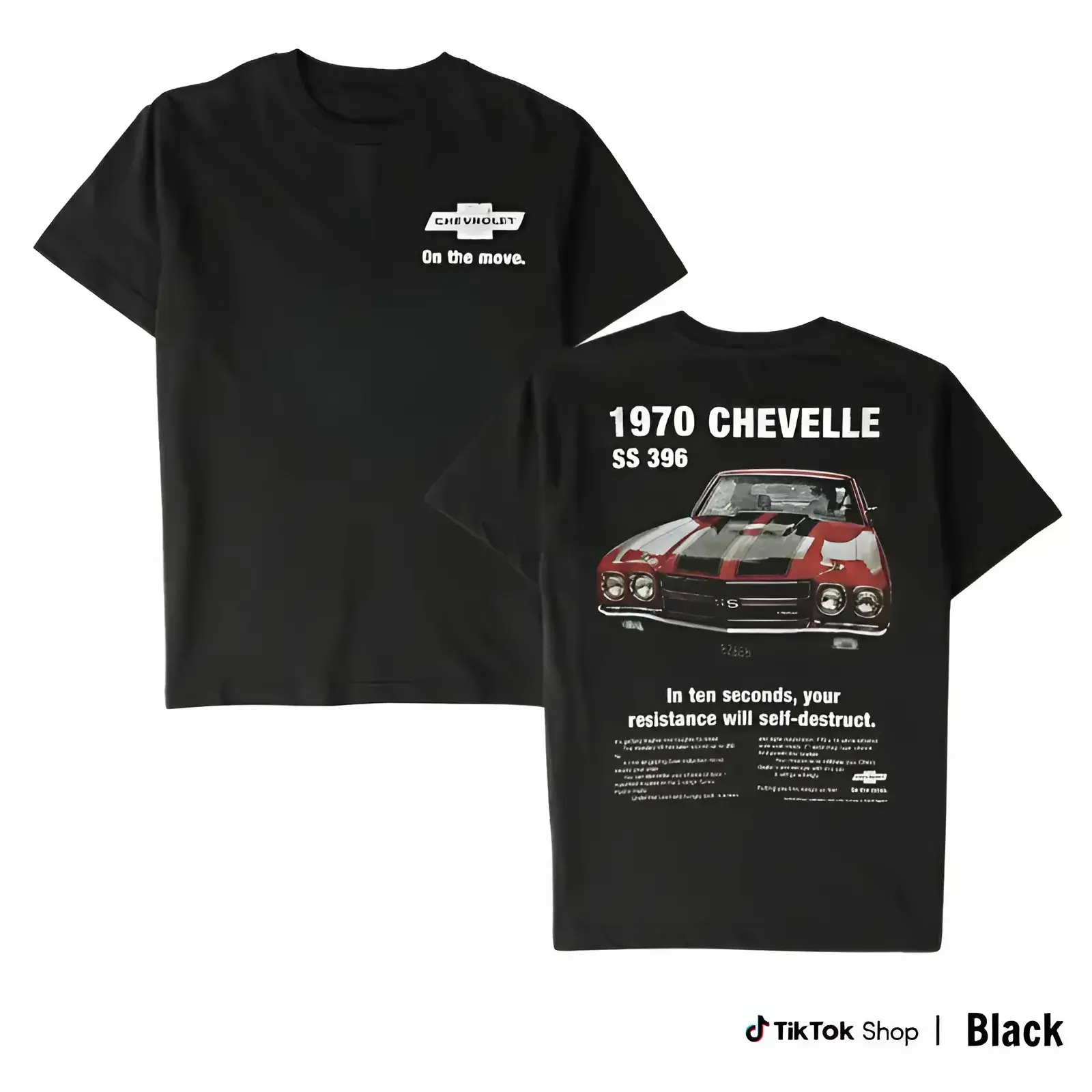 1970 Chevelle SS 396 T-Shirt, Chevy Muscle Car & Vintage Car Design, Graphic Shirt for Car Enthusiasts, Retro Automotive Apparel, Gift for Muscle Car Lovers