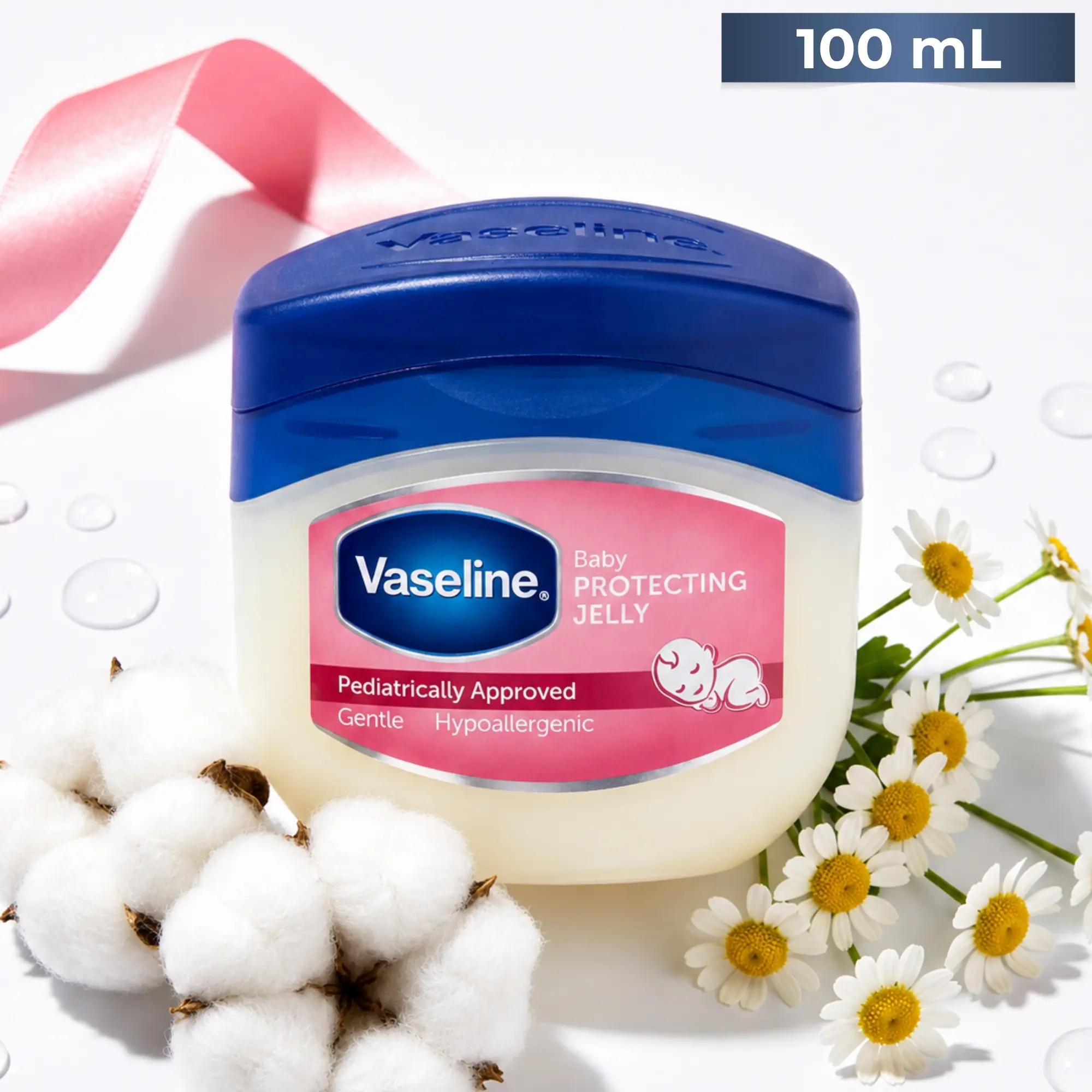 Vaseline Sensitive Protecting Jelly (100mL/3.4oz) - Hypoallergenic, Pediatrically Approved Gentle Skin Protectant