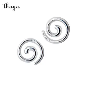 Thaya 925 Silver Line Screw Stud Earrings