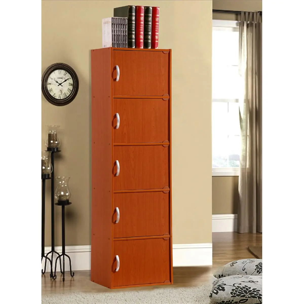 212 MAIN 5-Door Wood Finish Drawer Cabinet - Modern Sideboard Storage Cabinet, Organizer for Contemporary Home Decor, Textiles & Sewing Supplies