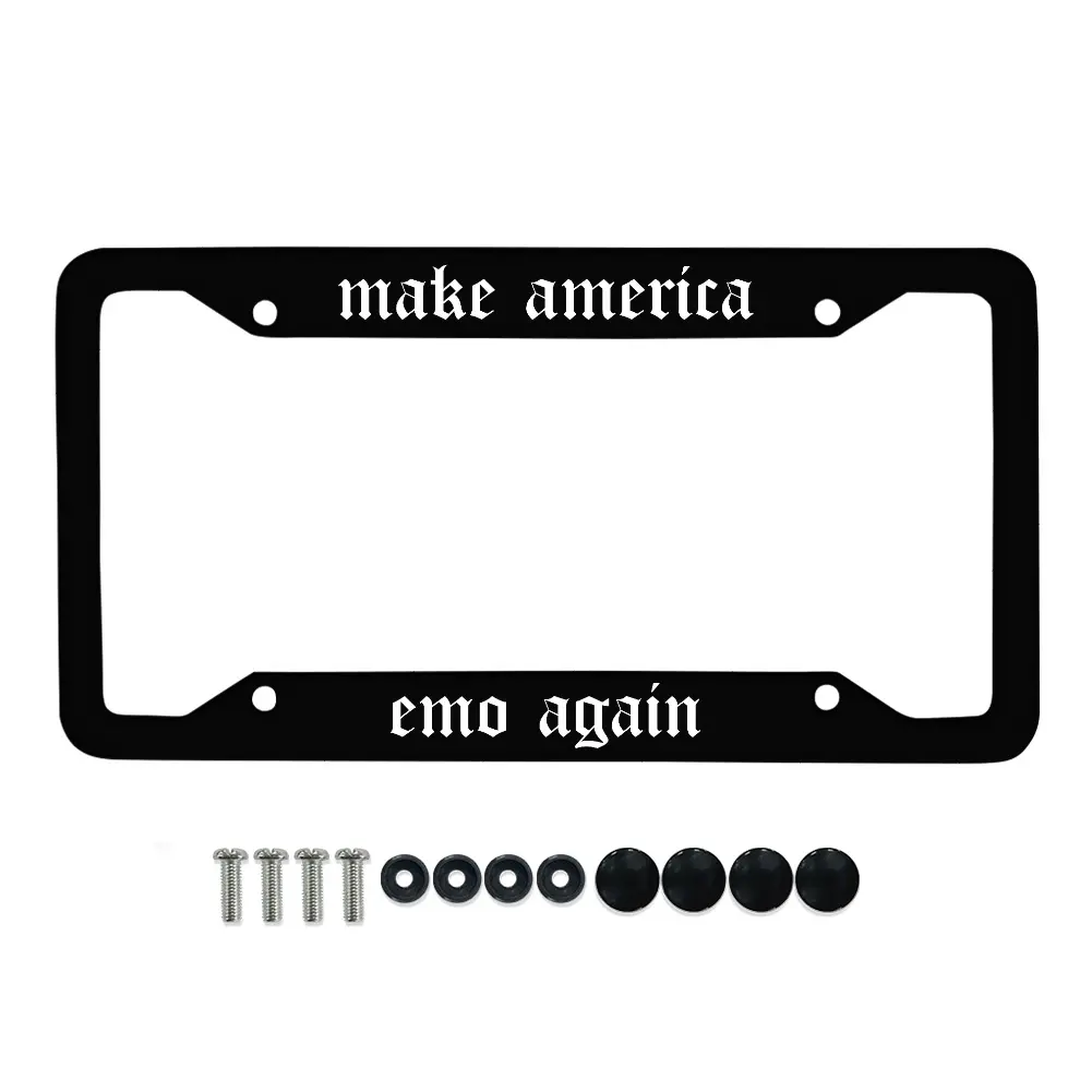Make America Emo Again License Frame | Funny Goth Emo Car Accessories