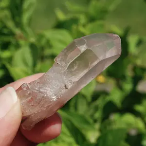 2.4in 27g Rare Tantic Twin  Pink Lithium Lemurian Quartz Crystal Starbrary, Brazil c6