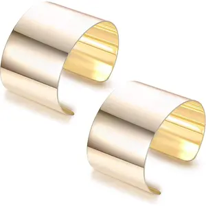 2 count Cuff Bangle Bracelet for Women Open Wide Wire Bracelets Adjustable Wrist Cuff Wrap Bracelet