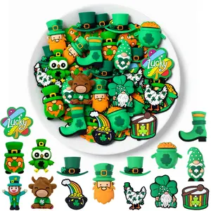 10PCS St. Patrick's Day Collection silicone focal bead random mixed set, featuring assorted designs perfect for DIY keychains, necklaces, bracelets, decorative pens, jewelry, and pendants. An ideal gift for the holiday or birthdays.