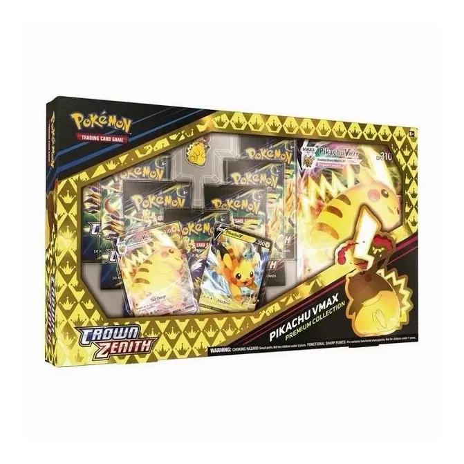 Crown Zenith Special Collection Pikachu Vmax Box  - 7 Booster Packs Included - 2023 Walmart Exclusive