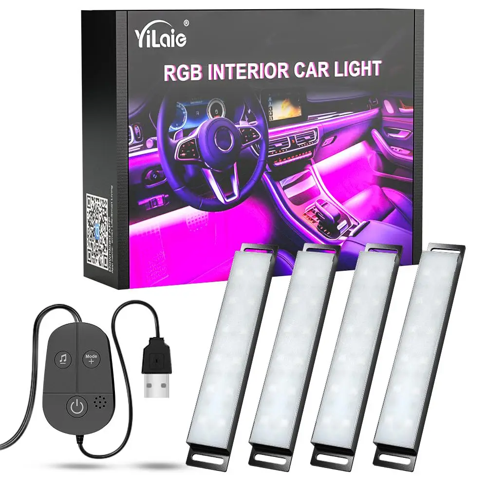 RGB Car Interior Light Kit, Car Interior LED Light with APP Control, Car Interior Decorative Light, Car Accessories
