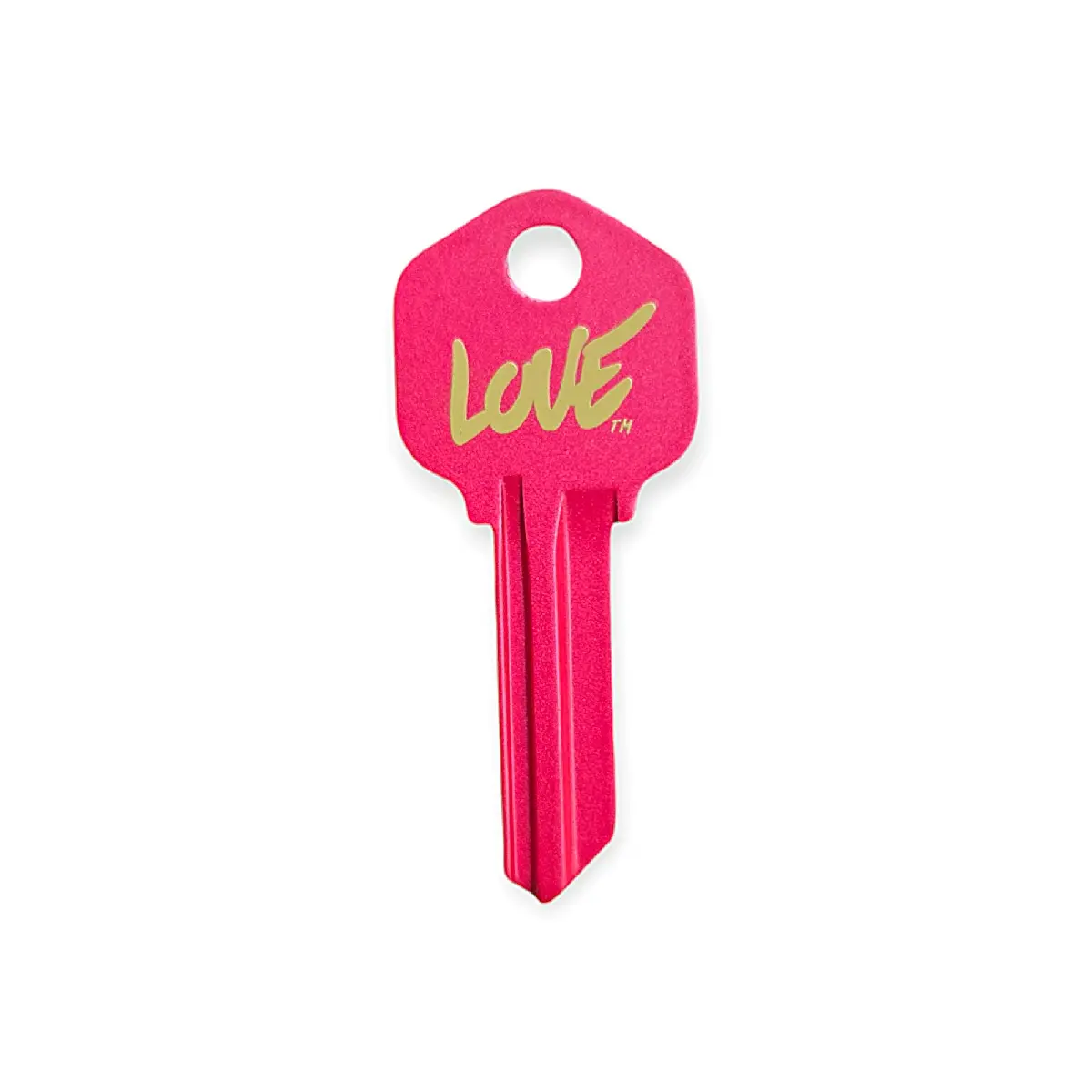 LoveKey - Red Key with the Word Love in Gold - Pendant, Keychain, Keepsake ideal holiday