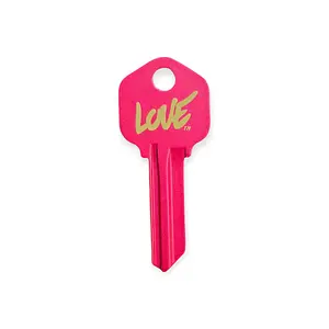 LoveKey - Red Key with the Word Love in Gold - Pendant, Keychain, Keepsake ideal holiday