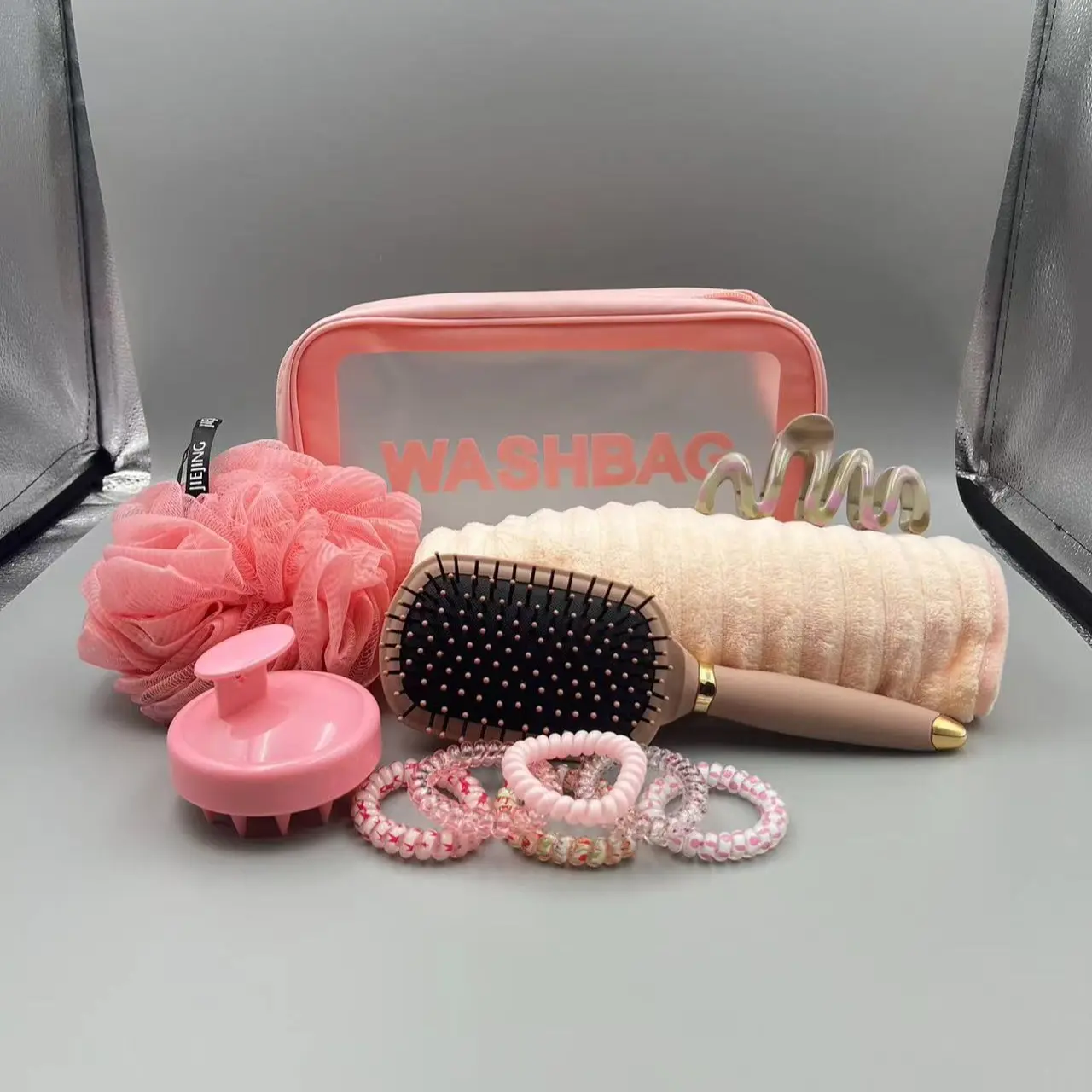 Washsets for bathroom, Travel Bag set, Birthday Gifts for Women, Bath sets, Self Care Gifts, Spa kit for Woman, Summer time Gifts for Sister, Friend, Convenience Women's 6-Piece Deluxe Kit + 1 cute storage bags